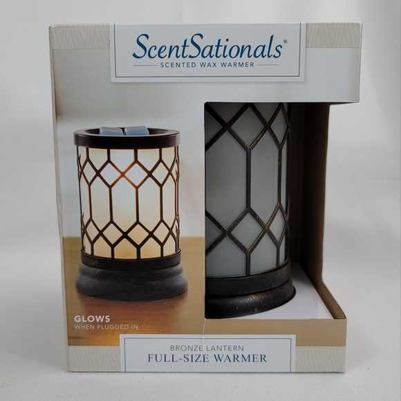 ScentSationals Bronze Lantern Full-Size Warmer And Limited Edition Wax Cubes - Picture 2 of 13